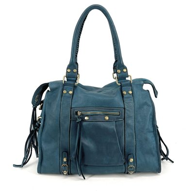 Grand sac porté épaule en cuir souple tannage végétal STORM XL HURRICAN OH MY BAG
