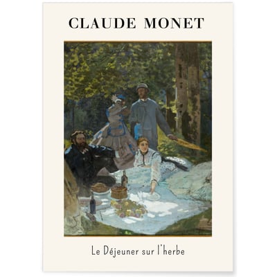 Affiche Claude Monet - Le Déjeuner sur l'Herbe L'AFFICHERIE
