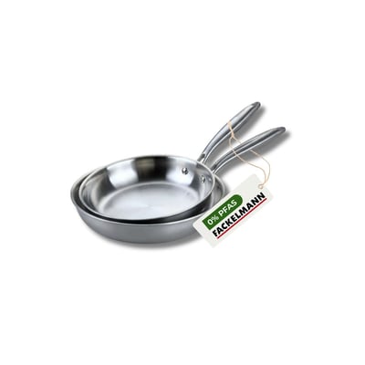 Lot de 2 poêles de cuisson 20/24 cm en inox sans PFAS VITA3 FACKELMANN