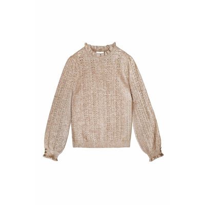 Pull volanté à effet broderie anglaise, MAXINE LA PETITE ETOILE