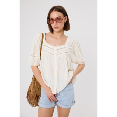 Chemise col carré et manches courtes Chainese ARTLOVE