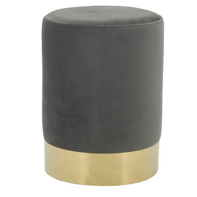 Pouf en velours et métal doré AUBRY GASPARD