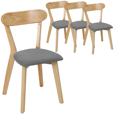 Chaise de salle à manger Tissu effet lin (100 HOMCOM