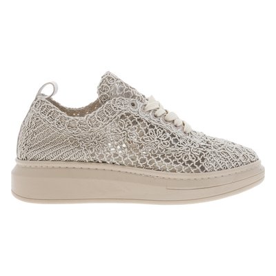 Tennis FEMME Mustang grises claires et à lacets plats MUSTANG