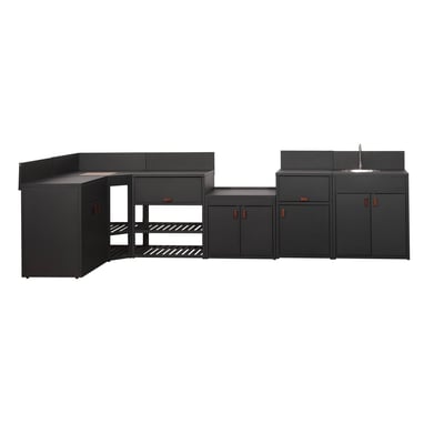 Cuisine extérieure 6 modules acier  THIRA 6 MODULES SWEEEK