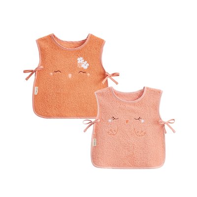 Lot de 2 bavoirs bébé en éponge Manouk PETIT BEGUIN