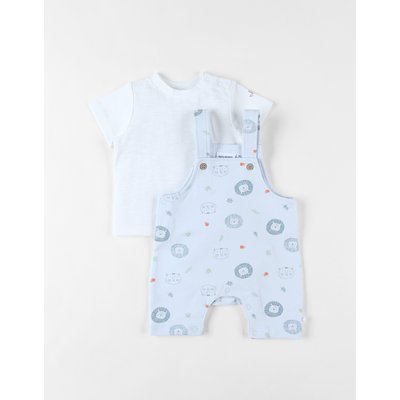 Lot salopette + t-shirt, ciel NOUKIE'S