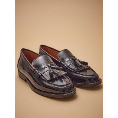 Mocassins frange et pompons cuir CYRILLUS