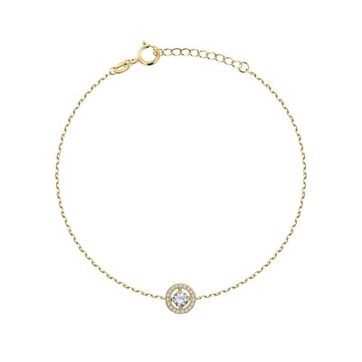 Bracelet en or 750 et oxyde de zirconium CLEOR