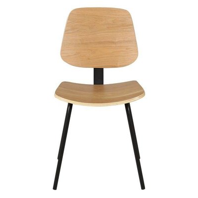 Chaise bois plaqué frêne naturel et métal Erra ZAGO
