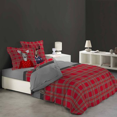 Parure 4 pièces Cerafine 2 personnes 100% coton flanelle DH140 DECORATIE
