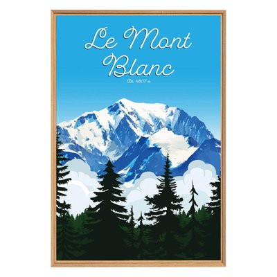 Tableau Mural Illustration Mont Blanc MONTAGNE CEANOTHE