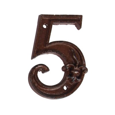 Numéro de maison en fonte Chiffre 5 BEST FOR BOOTS