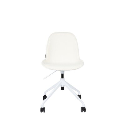Chaise de bureau en tissu bouclette pivotante à roulettes- ALBERT KUIP ZUIVER