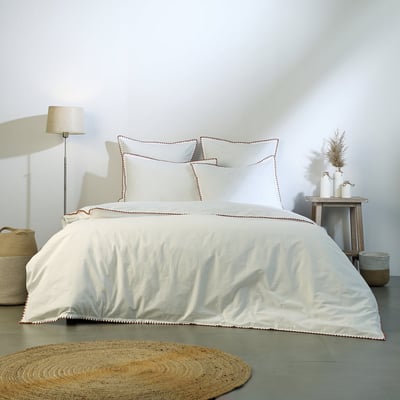 Parure + taies 65x65 percale de coton ZOÉ FEBRONIE