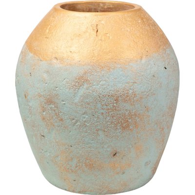Vase décoratif terracotta  doré esprit artisanal élégant RECOLLECTION