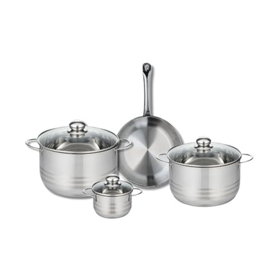 Batterie 1 poêle 24cm + 3 faitouts 12/20/24cm PROFI BRILLANT ELO