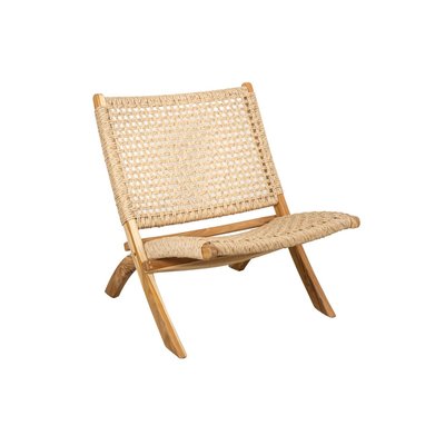 Fauteuil pliant en teck et cannage synthétique BAIA AUBRY GASPARD