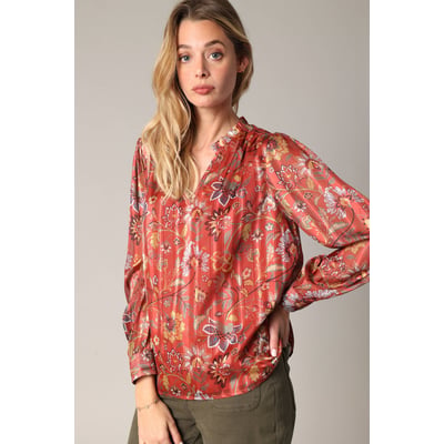 Blouse fluide à motif floral LORITA DEELUXE