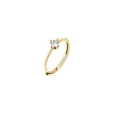 Bague en acier, cristaux, SILVER LA PETITE STORY