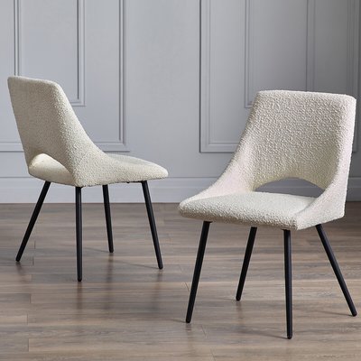 Evie Boucle Dining Chairs (Set of 2) SO'HOME