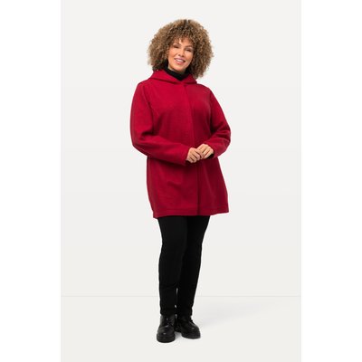 Veste en laine bouclée, capuche ULLA POPKEN