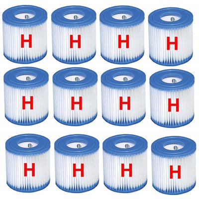 Cartouches de type H pour pompes à filtres Intex. 12 pièces INTEX