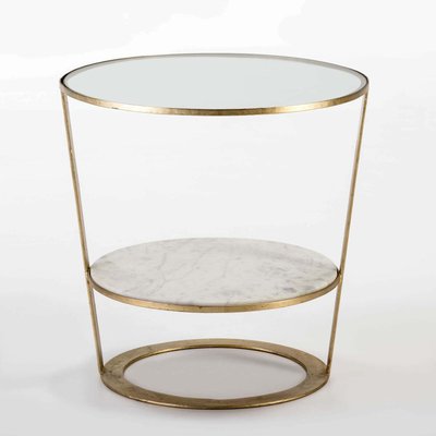 Table d'appoint marbre, verre, ronde, ardite RECOLLECTION