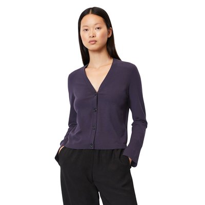 Cardigan en maille fine slim en LENZING™ ECOVERO™ MARC O'POLO