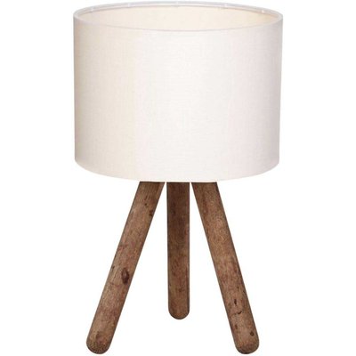 Lampe à poser en bois et tissu Carla HANAH HOME