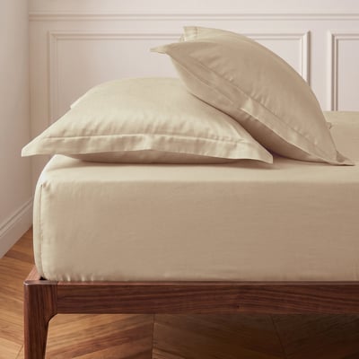 Drap housse satin coton/tencel 200 fils bonnet 30 cm OPERA SENSEI MAISON