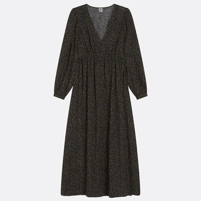 Robe longue imprimé léopard manches longues LA REDOUTE COLLECTIONS