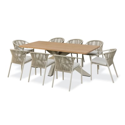Ensemble repas de jardin 8 places KELIA REMARQUABLE