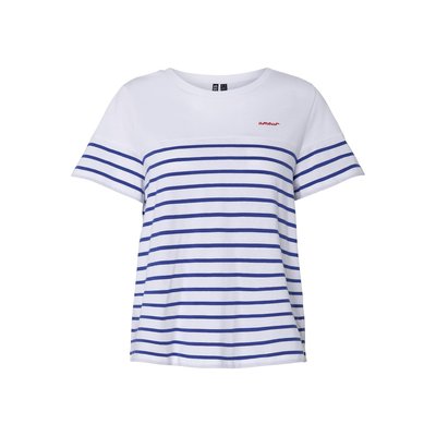 T-Shirt mit Streifen, kurze Ärmel PIECES