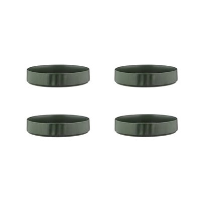 Lot de 4 assiettes creuses en grès, SCANDI BJORN