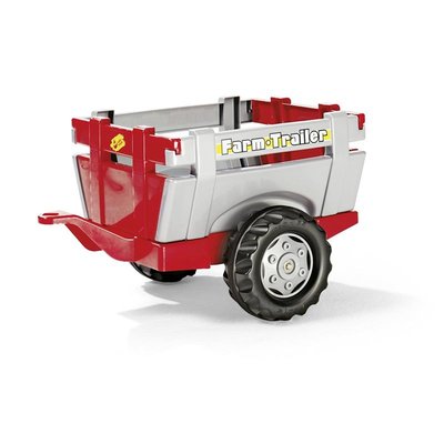 Remorque Farm Trailer rouge et argent ROLLY TOYS