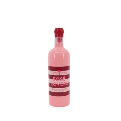 Vase bouteille de vin en faïence rayée, H29cm KERSTEN