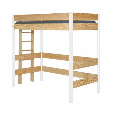 Pack lit mezzanine avec matelas Bois massif  TINO AKITEN RETAIL
