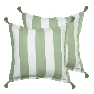 Lot de 2 housses de coussin gaze de coton ARTHUR LOFT SENSEI MAISON