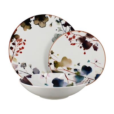 Service de table 36 pièces en porcelaine, AQUARELLE NOVASTYL