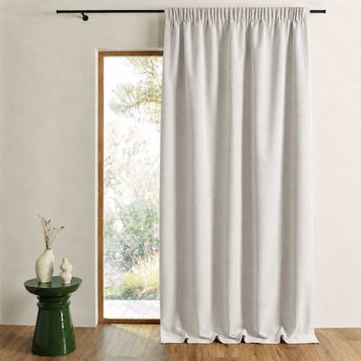 Rideau 100% occultant double face galon fronceur - QABANE HOME MAISON