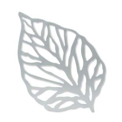 Dessous de verre feuille silver 15 cm TABLE PASSION