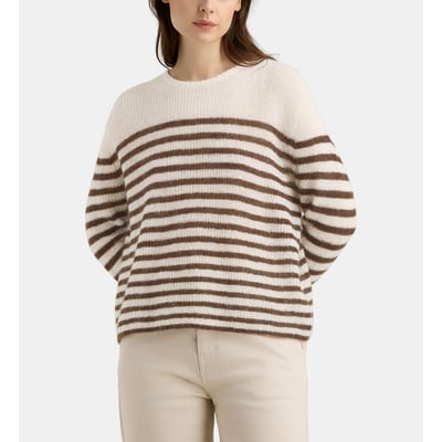 Pull droit finistere rayé en maille de laine mélangée GALERIES LAFAYETTE