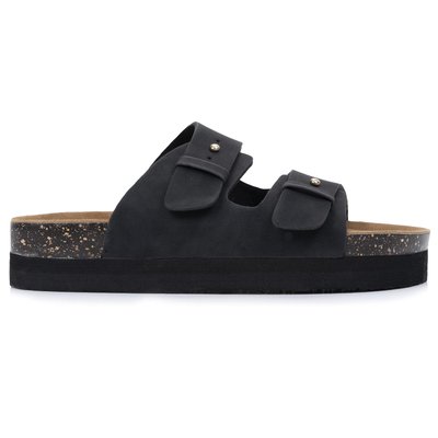 Sandales à plateforme, doubles brides, ultra confortables, semelle intérieure cuir ISOTONER