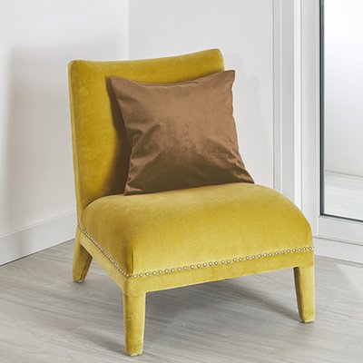 Coussin déhoussable en suédine colorée HOME MAISON