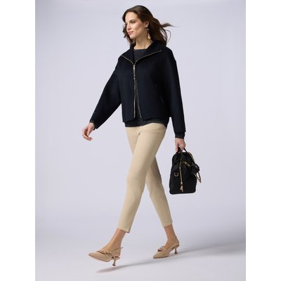 Pantalon skinny en twill de coton stretch teinte unie OLTRE