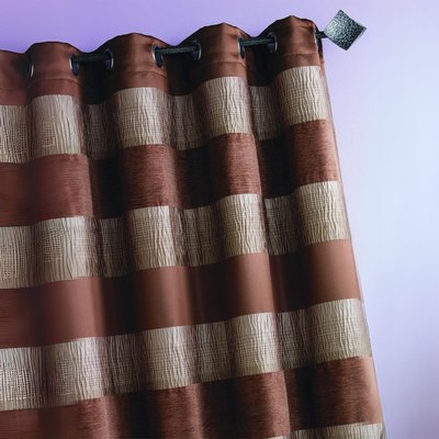 Rideau Jacquard grosses rayures horizontales HOME MAISON