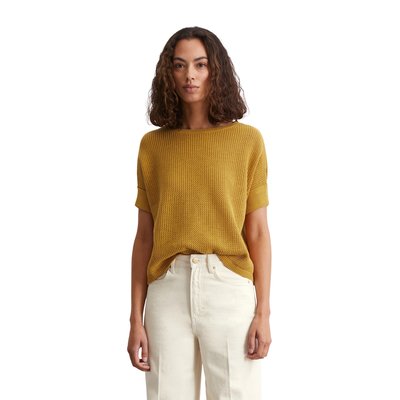 Pullover oversize avec structure en filet en coton et lin mélangés MARC O'POLO