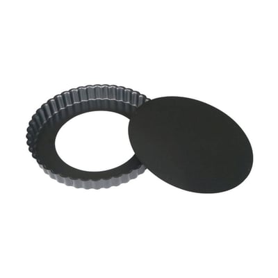 Moule à tarte fond amovible acier revêtu d28 cm DE BUYER