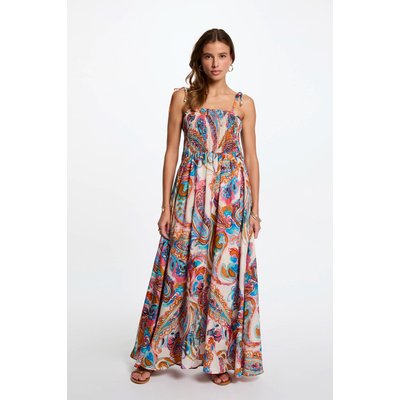 Robe longue droite imprimée MORGAN